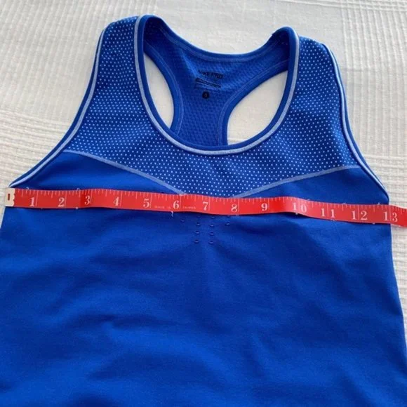 Nike Pro Blue Racer Back Vented Compression Tank - Picture 9 of 9